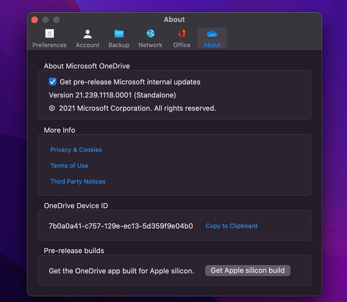 پشتیبانی از همگام‌سازی OneDrive برای کاربران مک M1