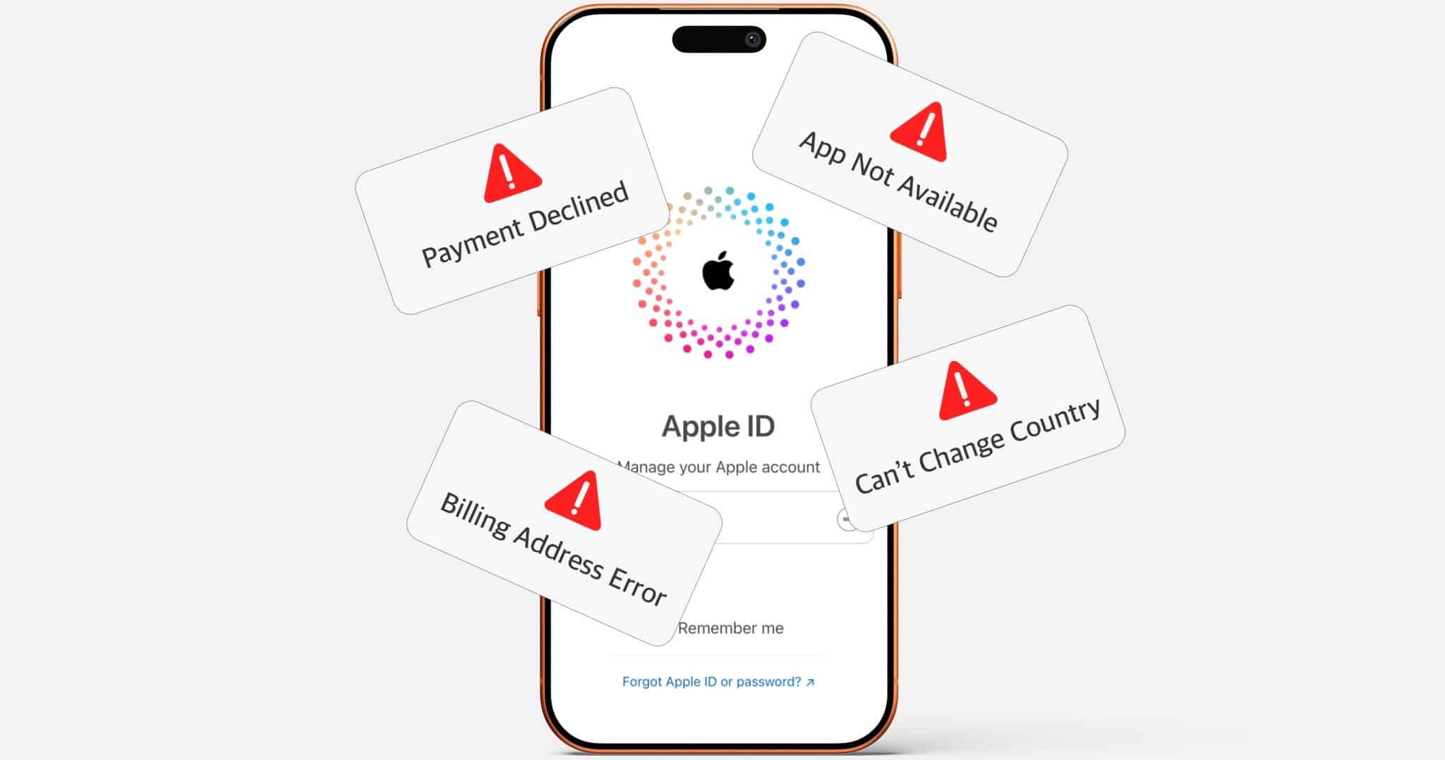 مشکلات رایج بعد از تغییر ریجن اپل آیدی