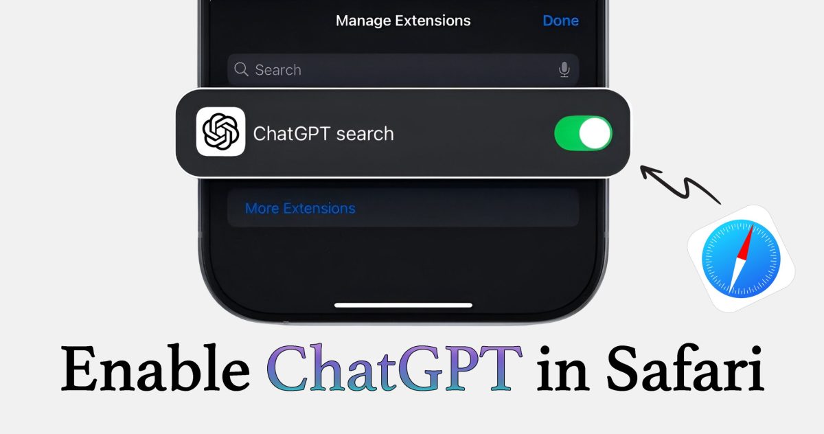 فعال سازی ChatGPT به عنوان موتور جستجو پیش فرض Safari
