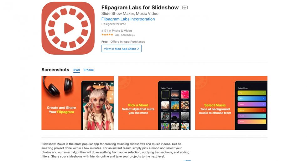 Flipagram نرم افزار تولید ویدئو با استفاده از تصاویر آیفون