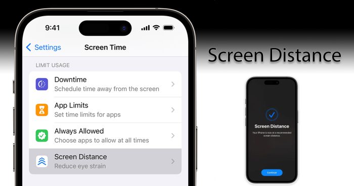 قابلیت Screen Distance در آیفون و آیپد