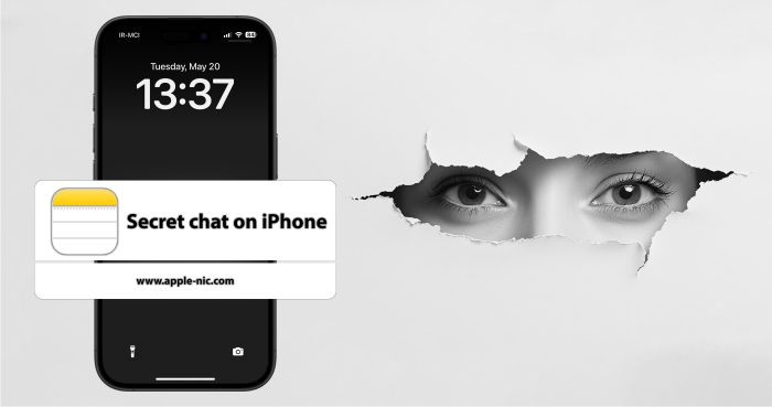 آموزش چت مخفی با استفاده از برنامه نوت در گوشی آیفون
