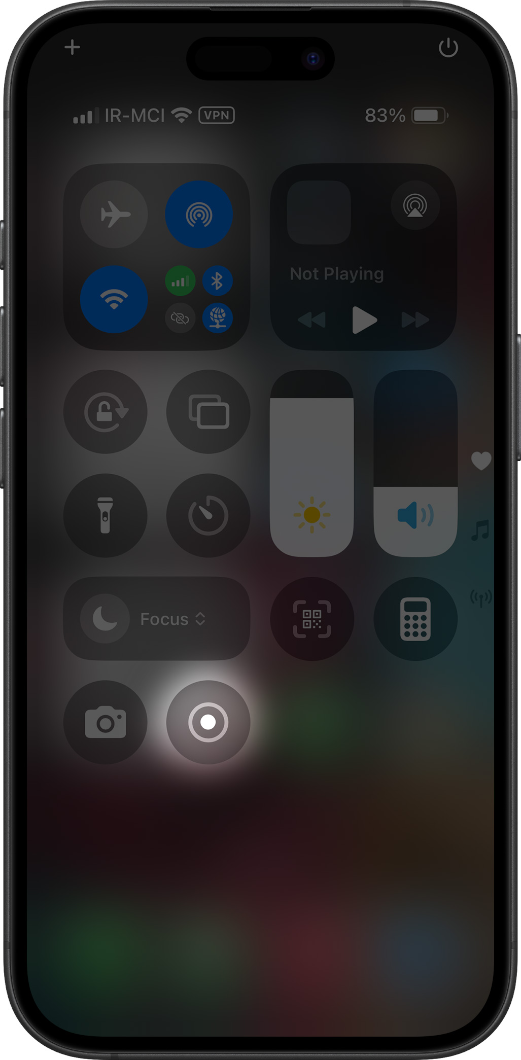 Screen Recording در آیفون
