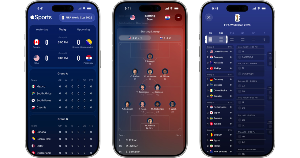 اپل اپلیکیشن Apple Sports را برای جام جهانی ۲۰۲۶ آماده کرد