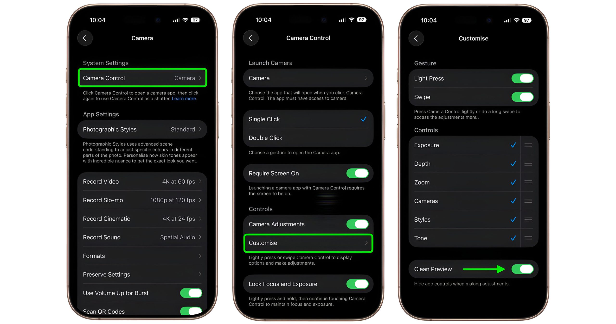 آموزش خاموش کردن Clean Preview در تنظیمات آیفون