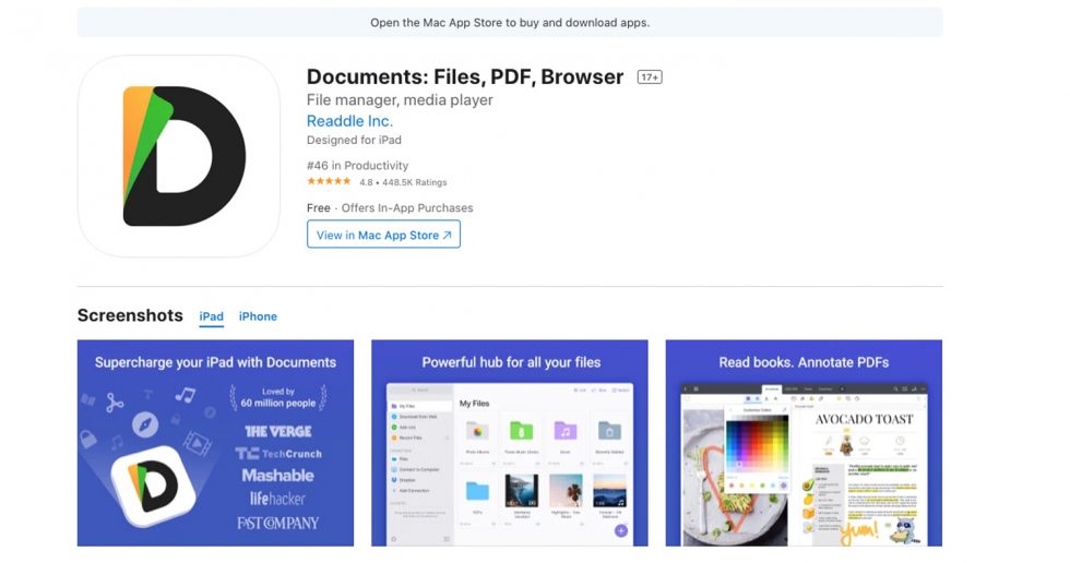 دانلود نرم‌افزار Documents برای آیفون، آیپاد و آیپد