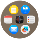 Folders. Group apps into folders in the Home View on Apple Vision Pro