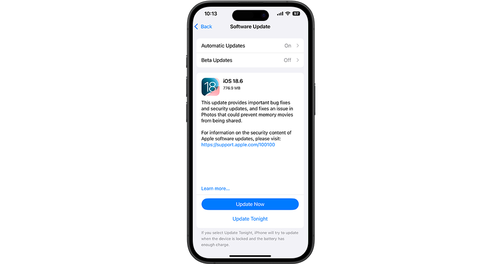آپدیت iOS 18.6 اپل برای گوشی های آیفون  منتشر شد