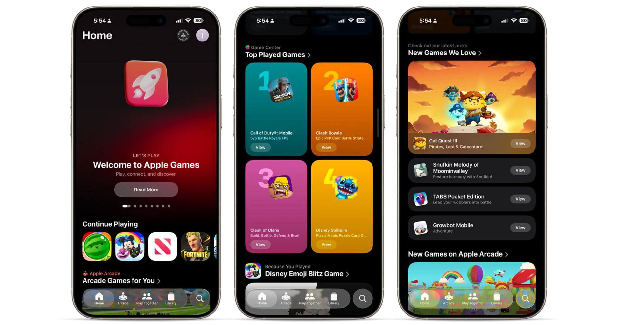 تب Home، در اپلیکیشن Games