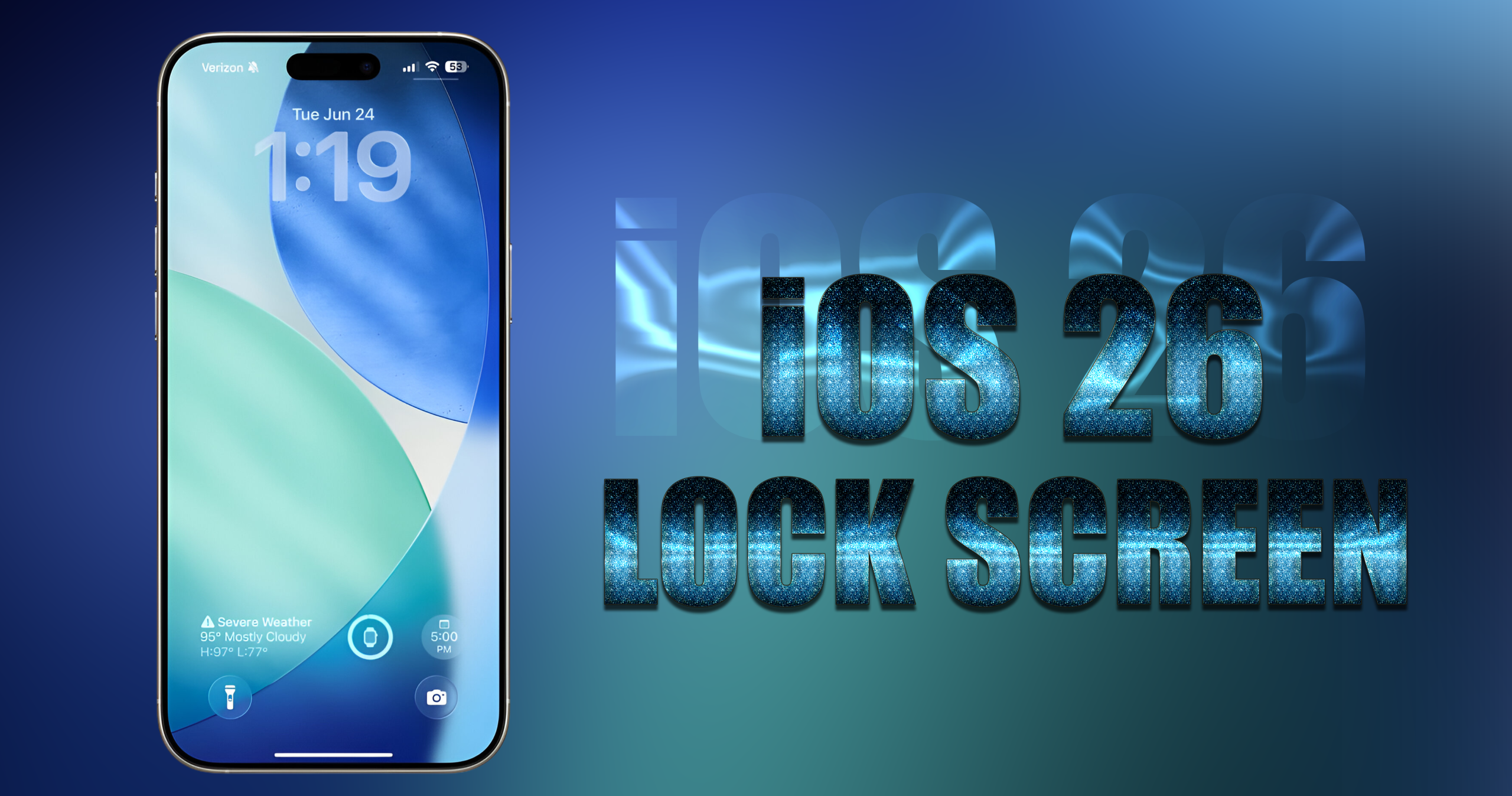 ویژگی های صفحه قفل گوشی آیفون در iOS 26