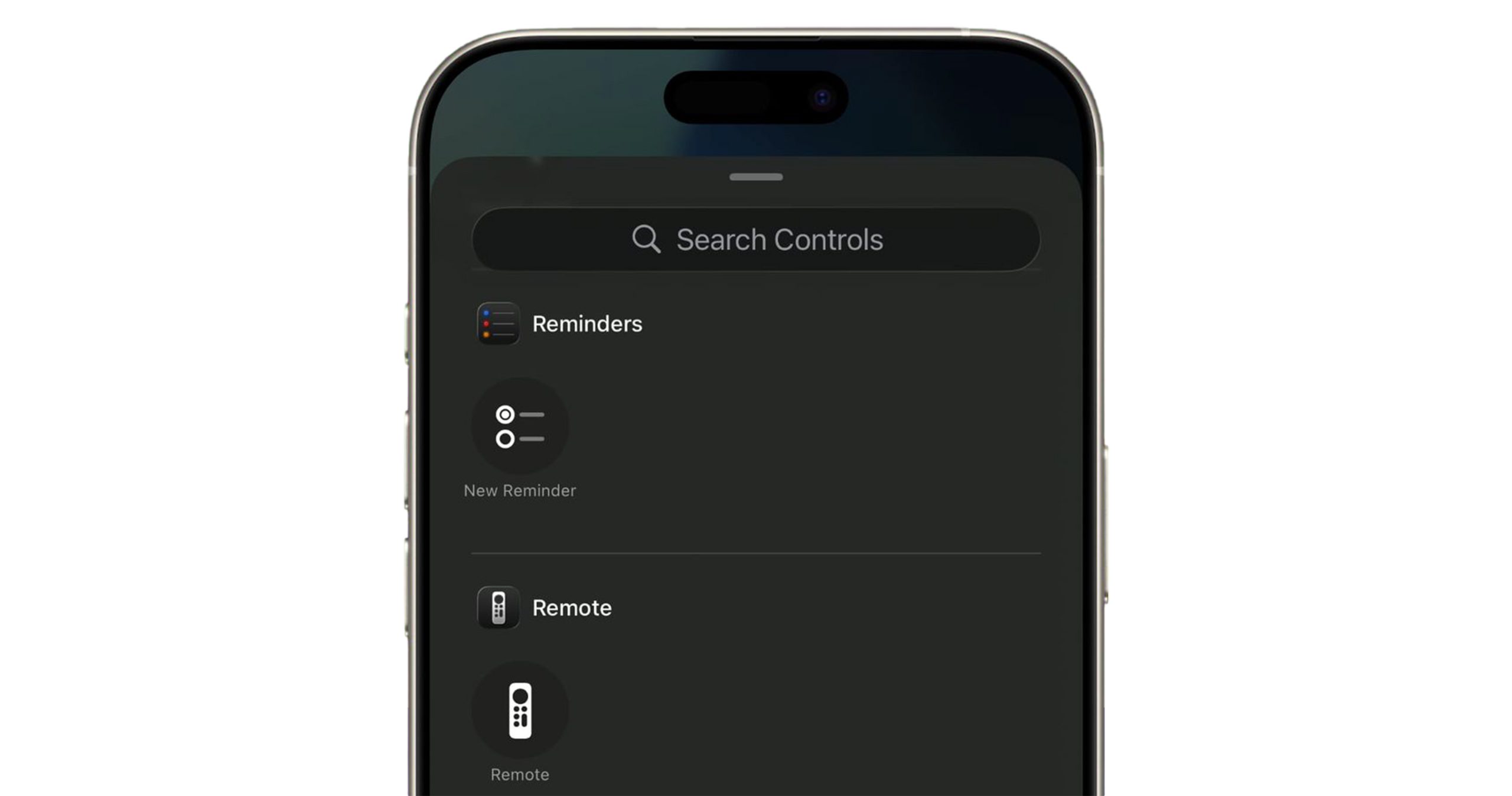 افزودن یادآور از کنترل سنتر در اپلیکیشن Reminders آیفون در iOS 26