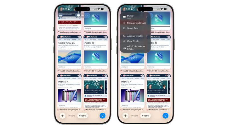 ویژگی های جدید iOS 26 در اپلیکیشن سافاری آیفون