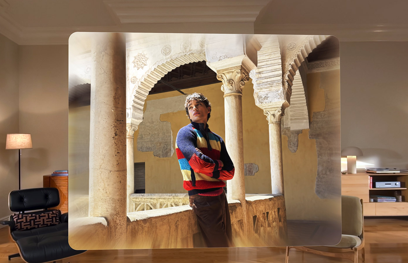 Spatial scenes transform photos, with a feeling of leaning in and looking around.