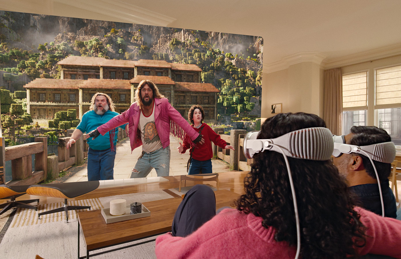 Share experiences nearby. Now you can share Apple Vision Pro experiences with people in the same room — like watching the latest movie or playing spatial games together.2