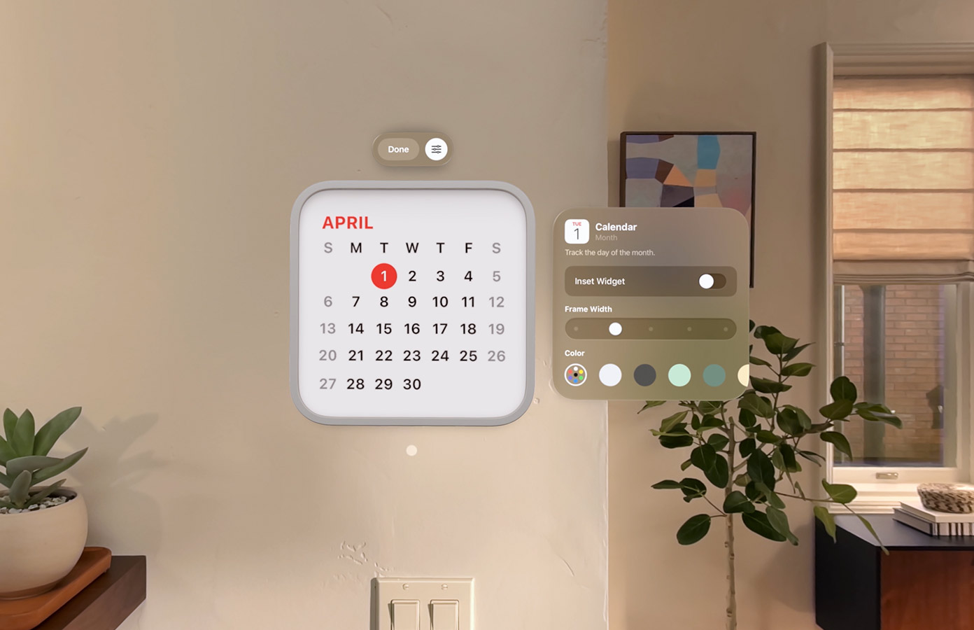 Widgets let you place go-to apps and info in your space — and keep them there.